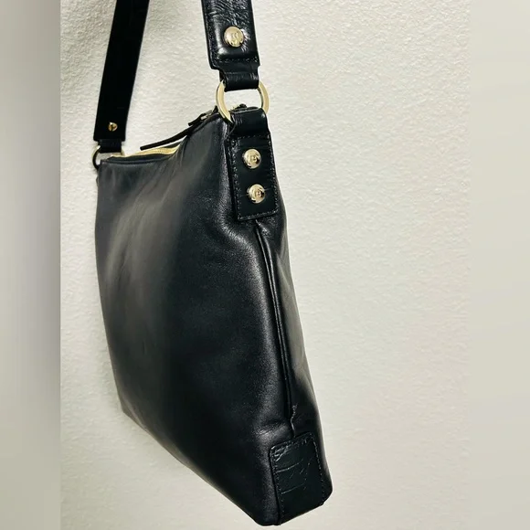 Kate Spade Black Leather and Croc Material Shoulder Bag NEW - Picture 4 of 7